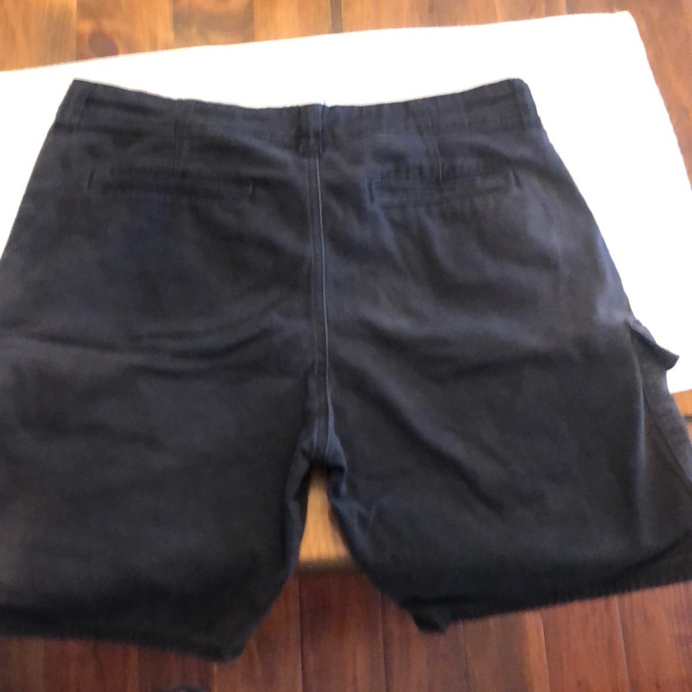 Wrangler Cargo Shorts High Waisted Black Cotton Stretch